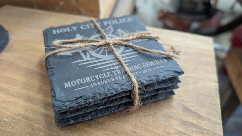 Holy City Police Motorcycle Training Seminar Slate Coaster